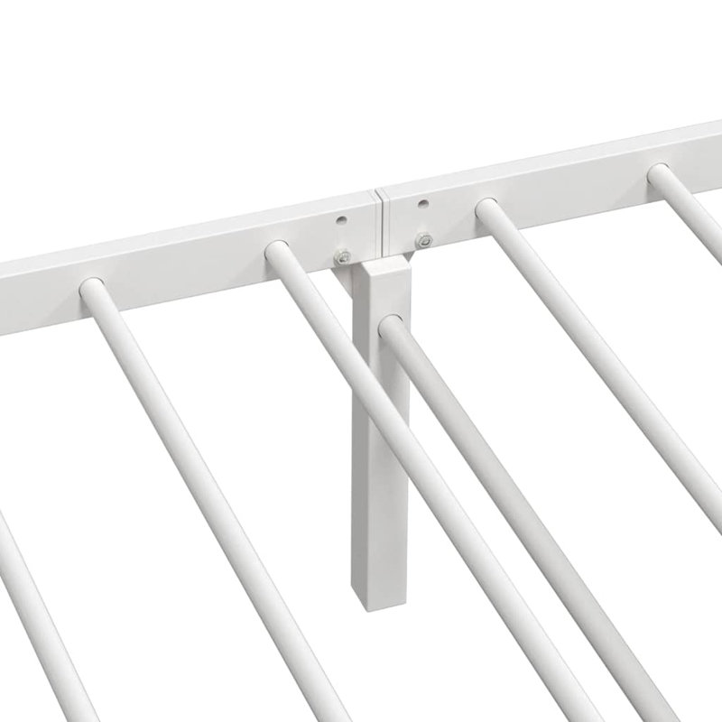 Bed Frame Without Mattress Foldable Steel, 79.5 x 212cm, White