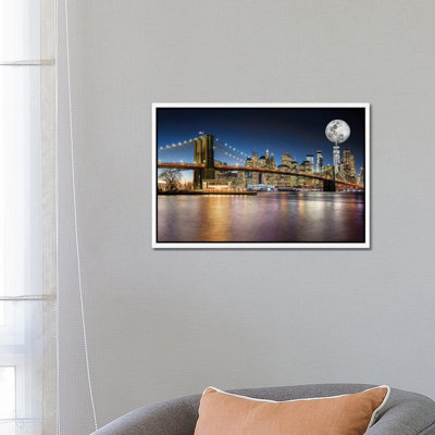 Brooklyn Bridge Manhattan Skyline by Susanne Kremer - Gallery-Wrapped Canvas Giclée on Canvas