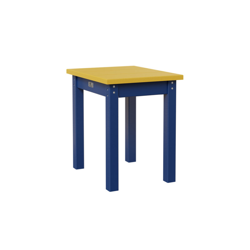 Berlin Gardens Economy End Table, Pacific Blue, Sunburst Yellow