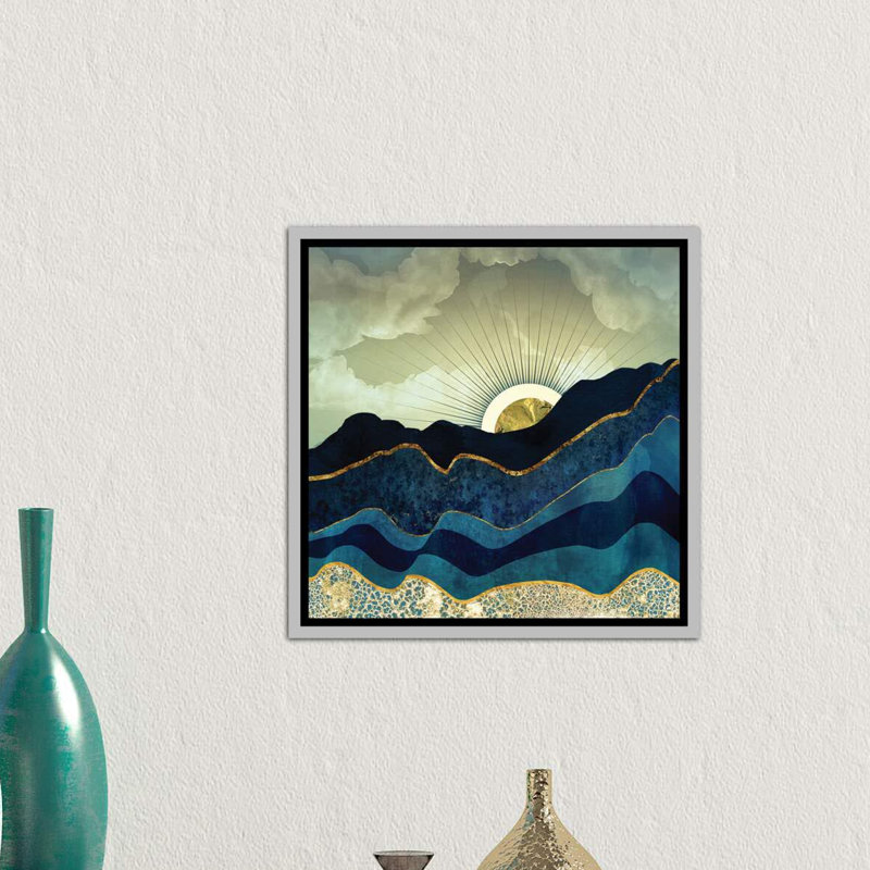« poteau eclipse » par spacefrog designs-print, Toile avec cadre argenté, H 26 po x l 26 po x P 1,5 po, Pas de tapis