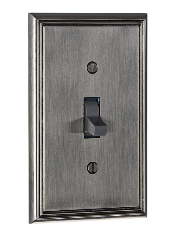 1-Gang Toggle Light Switch Wall Plate, Brushed Nickel
