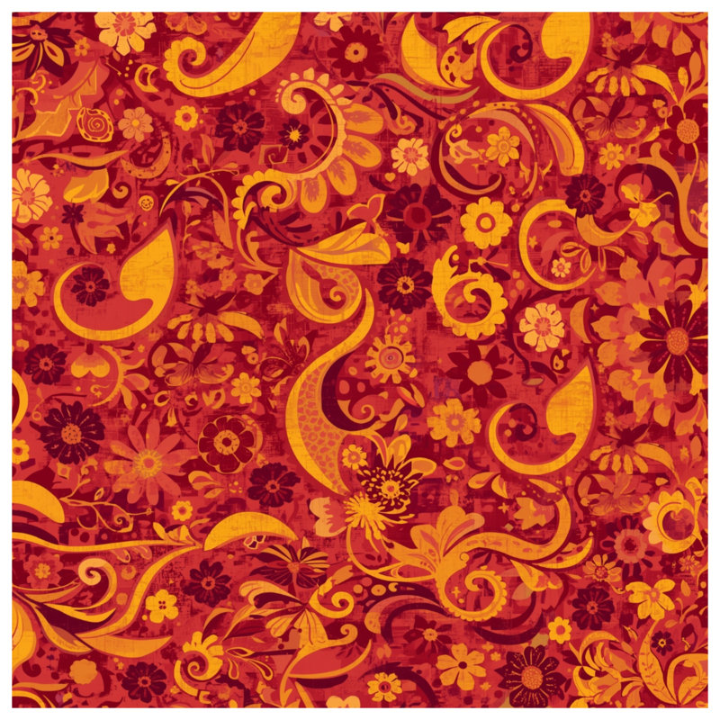 Couvre-lit matelassé à motif floral rouge toutes tailles, Lit simple