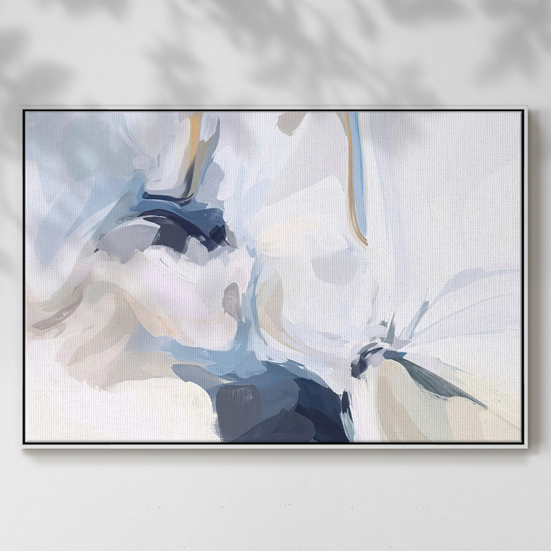 Fresh Air I - reproduction de cadre flottant sur toile, Blanc, H 17 po x l 25 po x P 2 po