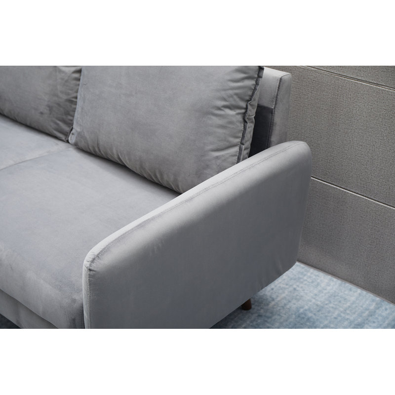 Ensemble de salon 2 pièces Stickles, Velours gris