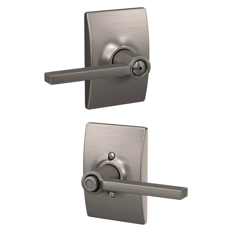 Poignée de porte verrouillable Latitude, Nickel satiné
