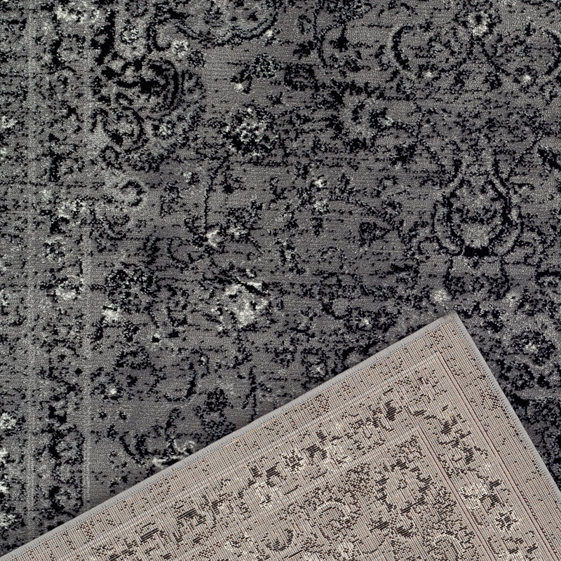 Tapis oriental gris Blocher, Rectangle 7 pi 10 po x 10 pi 6 po