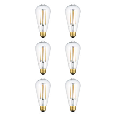 3.5 Watt (40 Watt Equivalent), ST18 LED, Dimmable Light Bulb, Warm White (3000K) E26/Medium (Standard) Base