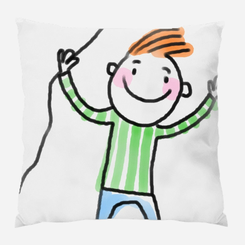 Coussin décoratif people Rhoton, Microsuède, Intérieur