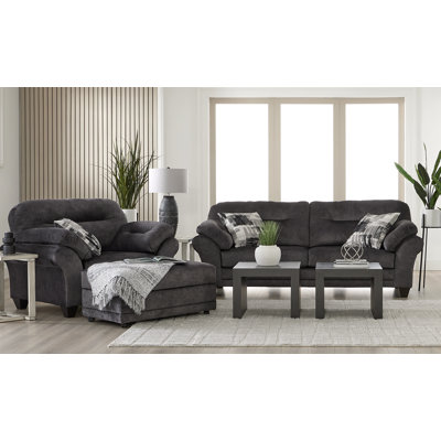 97.5" Pillow-Top Arm Upholstered Sofa, Wonderland Slate
