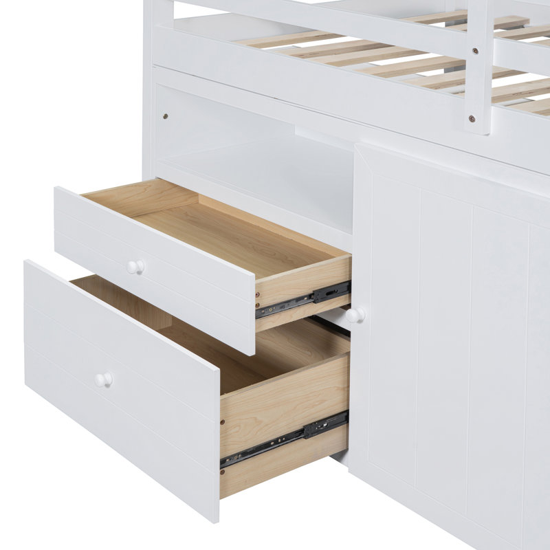 Lit mezzanine avec 4 tiroirs Kellsey