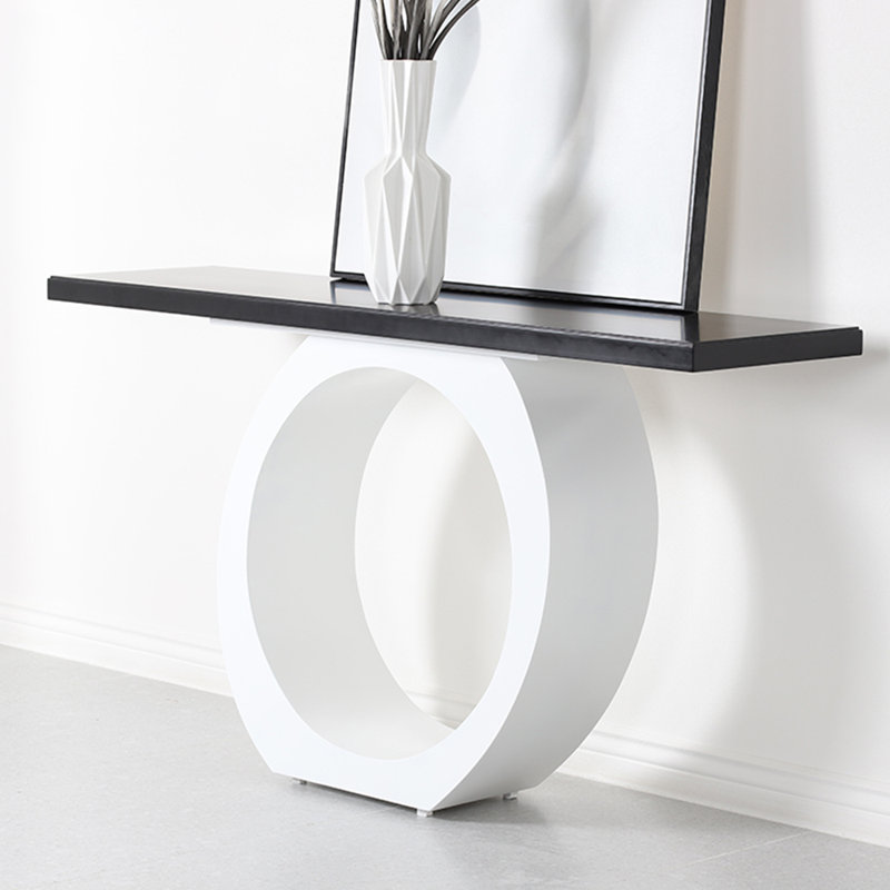 Console simple et moderne, Blanc, H 33,5 po x l 59 po x P 15,7 po