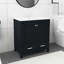 Meuble-lavabo noir 30 po avec lavabo simple