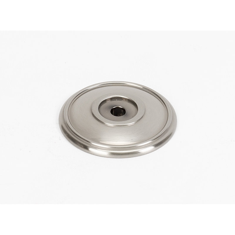 Traditional Brass Rose / Rosette, Satin Nickel, 3.3"H x 3.35 W x 1"D