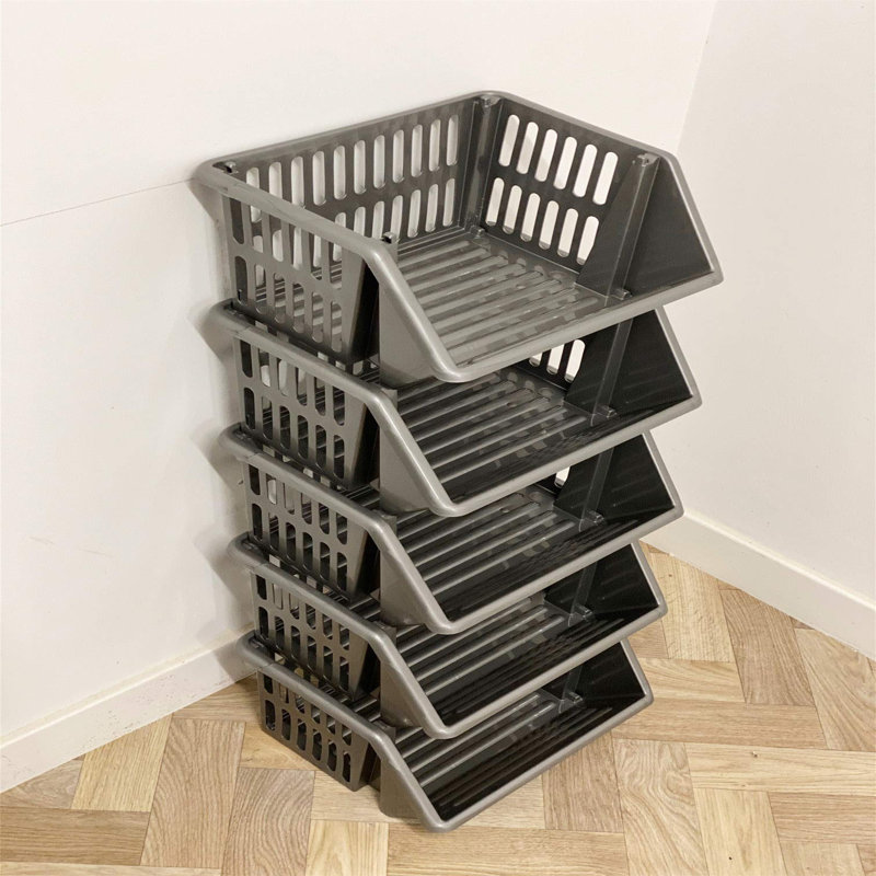 Finch Plastic Cabinet Shelving Rack, Grey