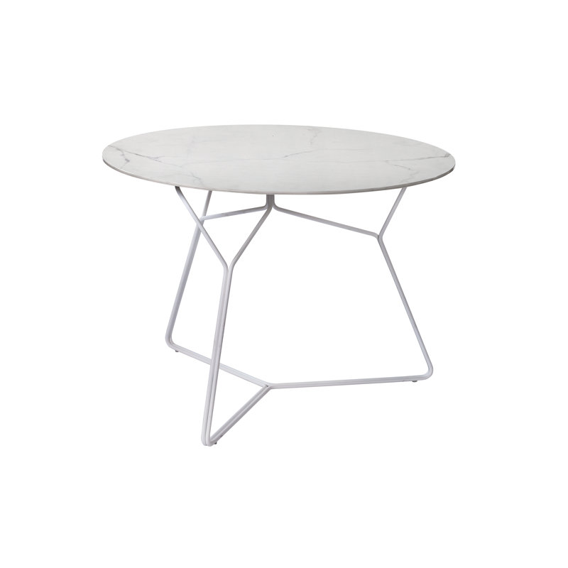 Serac Dining Table, Ceramic White