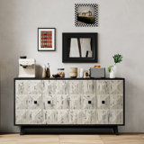 Mikyia 59.84 " 4 Doors Vintage Sideboard ,Freestanding Sideboard Storage Cabinet Entryway