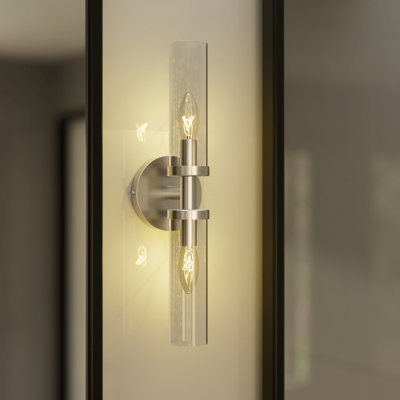 Arhna 2-Light Modern Dimmable Vanity Light with Clear Glass Shade