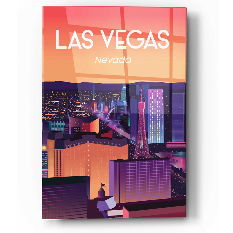 Las Vegas - impression sans cadre, H 16 po x l 12 po x P 0,13 po