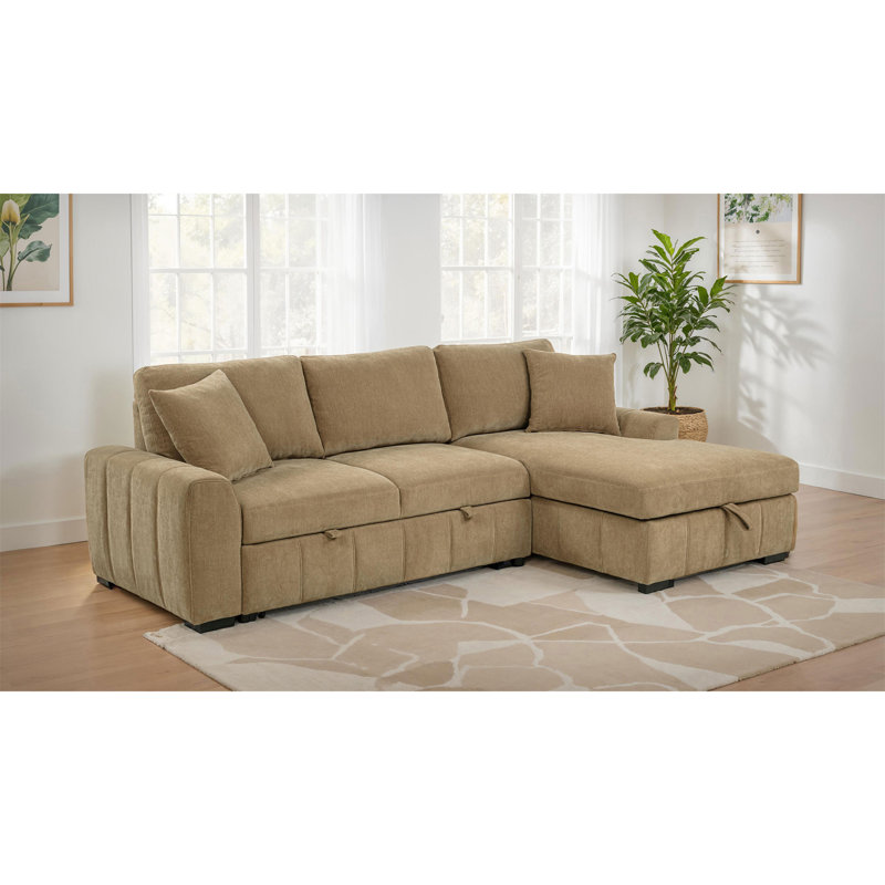 Logan Camel Sleeper Sectional Sofa