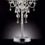 Grande lampe de table 35 "Evangelia", finition argentée et accents de cristal