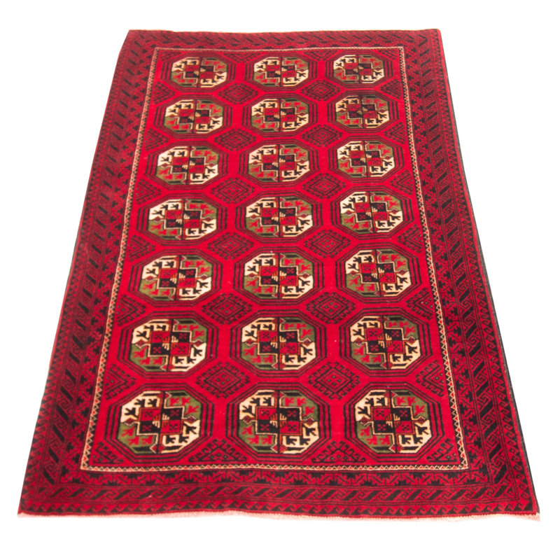 Tapis unique en laine noué à la main 3 pi 7 po x 6 pi 8 po nouvel âge Caedan-Jay