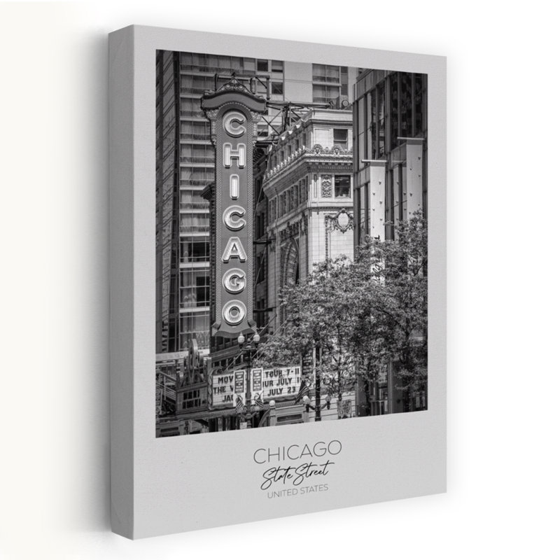 In Focus Chicago State Street Abstract Contemporary Architecture City Wall Art by Melanie Viola - Wrapped Canvas Print