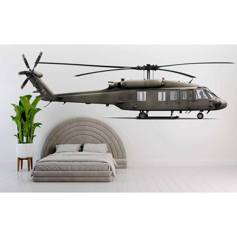 Autocollant d'hélicoptère, autocollant Black Hawk, autocollant d'art de l'aviation, cadeau de pilote, autocollant d'amant d'aéronef, autocollant pour ordinateur portable 293GM