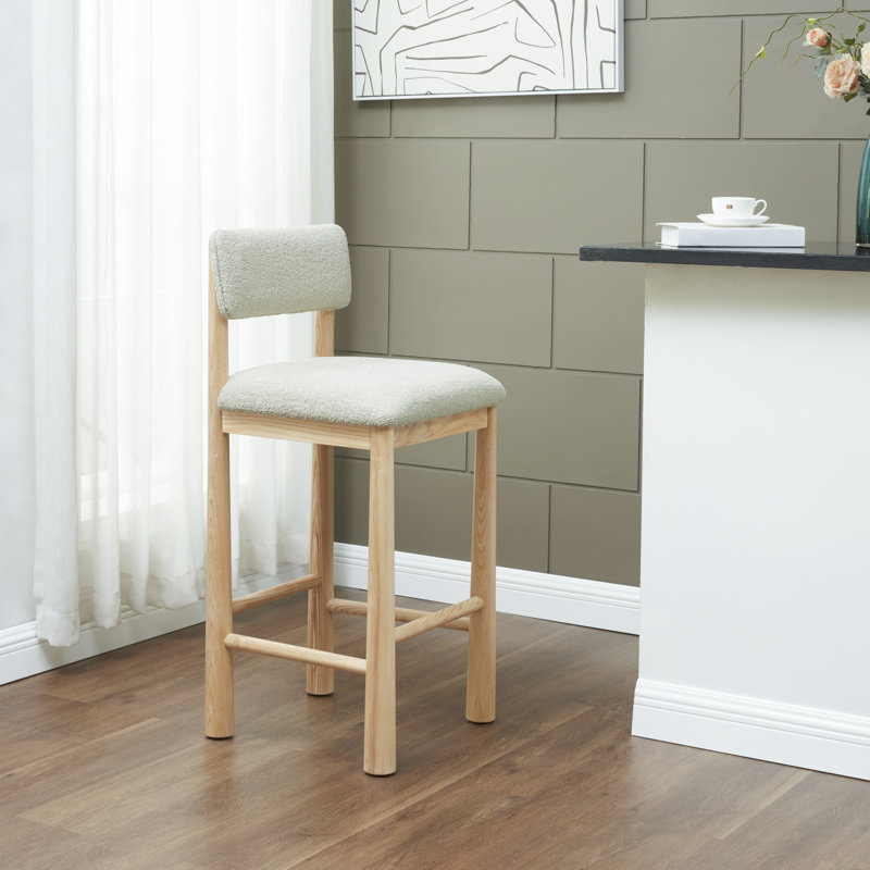 Tabouret Boston Boucle, Taupe, Tabouret de bar (siège d’une hauteur de 30 po)