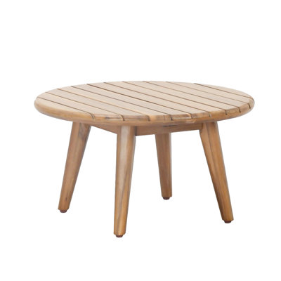 Round Acacia Outdoor Side Table
