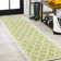 Trebol Moroccan Trellis Textured Weave Green/Cream Indoor/Outdoor Rug