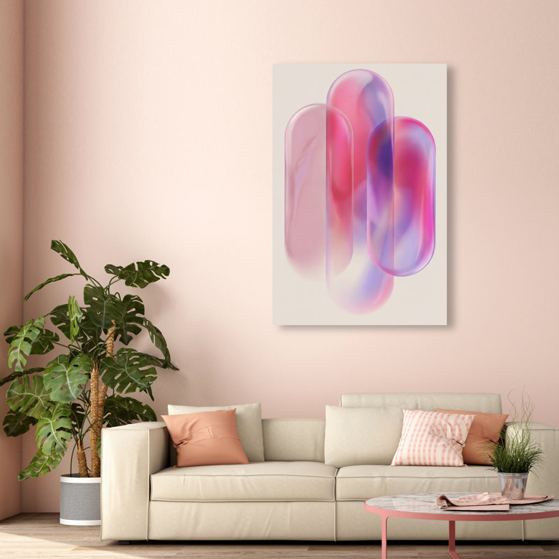 Pink Topaz Gradient Print by Oliver Gal, 54"H x 36"W, Gallery Wrapped