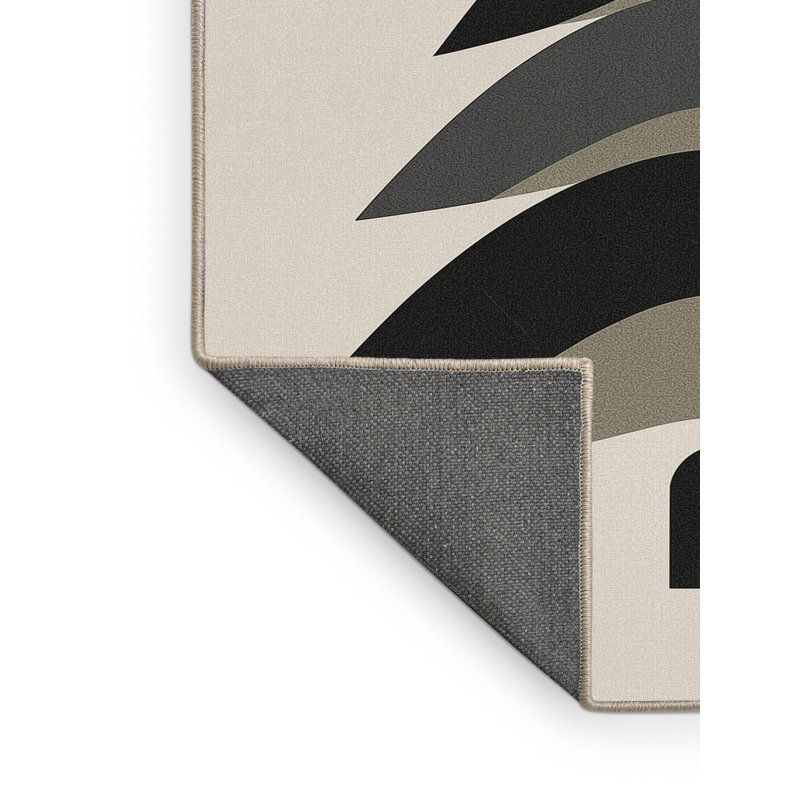 Soft Plush Etamin Christmas Modern & Contemporary Abstract Area Rug in Beige – Beige Binding, 8x10