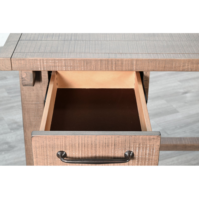  Vivian Writing Desk with Power Plug, Beige