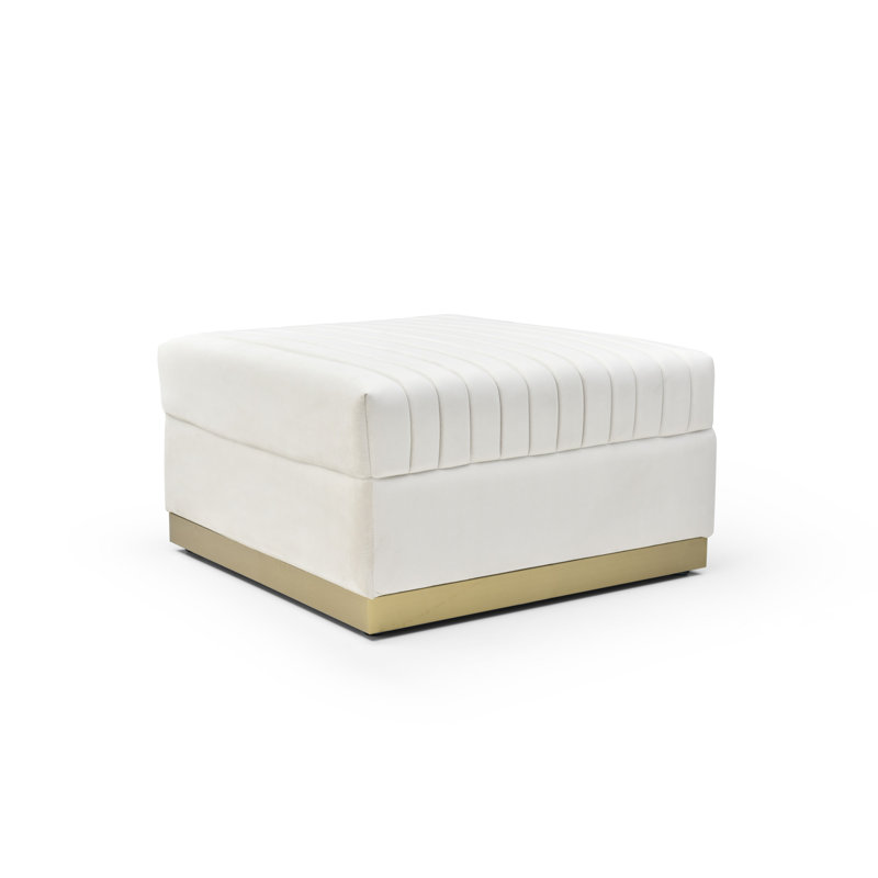 Contemporary Beige Velvet With Gold Base - Luxurious Living Room Addition Cover Modern Accent, Beige