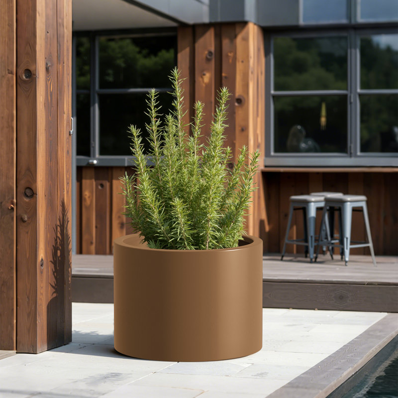 Heavy Duty Corten Steel Round Raised Garden Bed Kit – 15.5" Dia. X 20" H. – Pre-Rusted Metal Planter Box For Vegetables