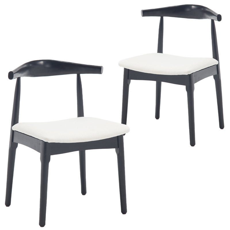 Chaises de salle à manger rembourrées modernes avec dossier, avec structure en bois massif, pour la salle à manger / salon