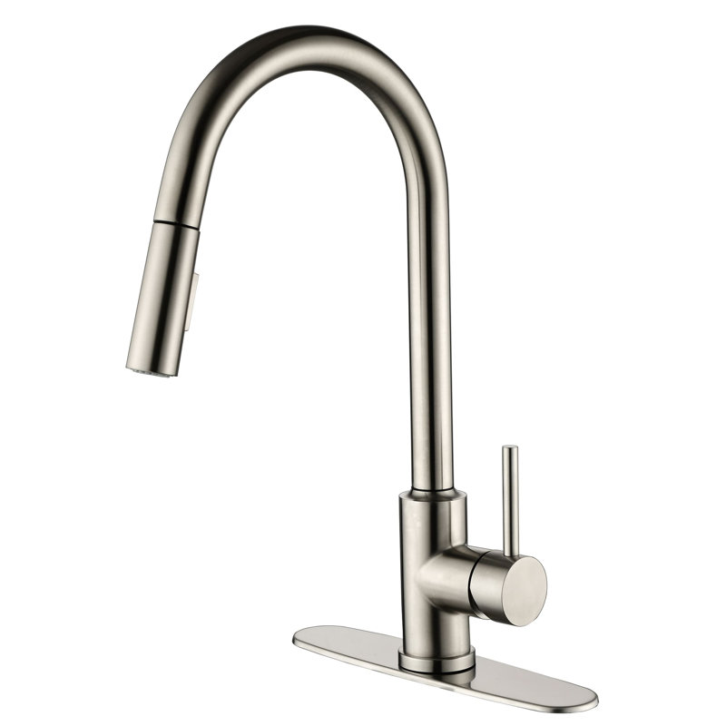 AWZTOO Kitchen Faucet, Brushed Nickel