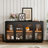 Laverda 4-Door Wood Sideboard Buffet Cabinet-337414418