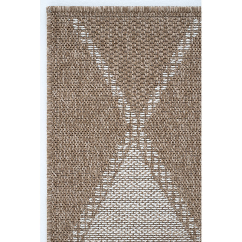 Reinlinde Geometric Machine Made Indoor / Outdoor Area Rug, Rectangle 80 x 150cm