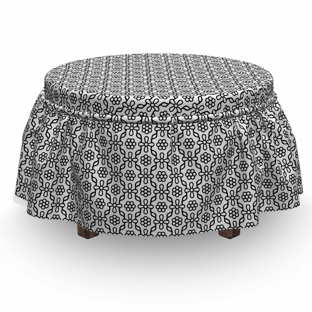 East Urban Home Box Cushion Ottoman Slipcover | Wayfair