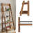 Lavish Home 30. 9"L x 17. 9"W x 68"H 4-Tier Wood Ladder Bookshelf, Walnut