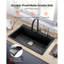 33 po. Lavabo de cuisine en granite 33 po.