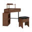 Commode élégante avec pieds en métal et armoire de rangement à miroir avec 6 tiroirs-15558136