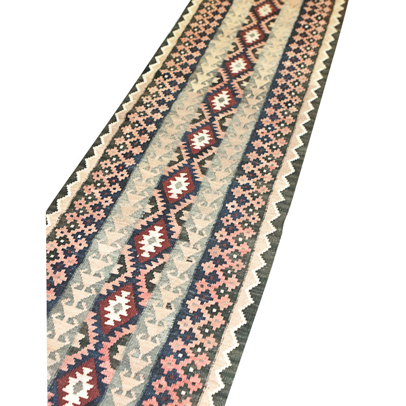 Hand Knotted Wool Area Rug in Multi