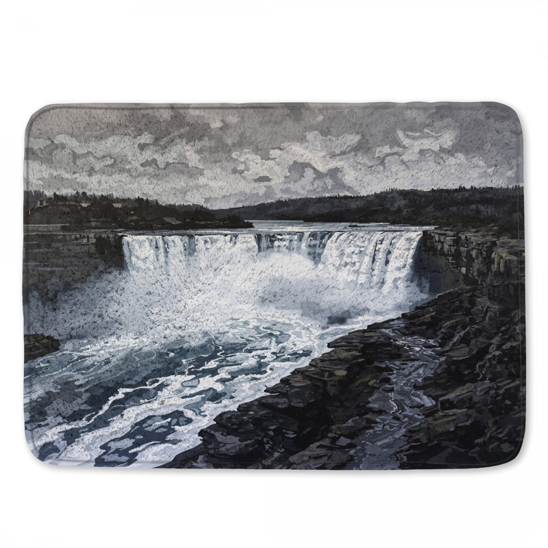 Tapis de bain Majestic Waterfall Landscape, L 34 po x L 21 po