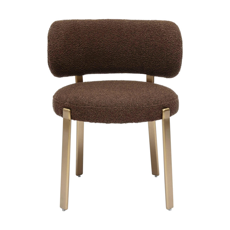 Chaise de salle à manger en lin d'Ivanhoé, Bouclette brune