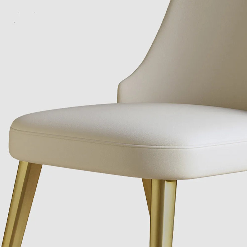 Teferi Modern Faux Leather & Metal Side Chair Dining Chair, Set of 8