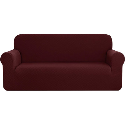 Rhombus Plaid Box Cushion Loveseat Slipcover