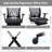 Foldable Office Chair with Foot Rest, Ergonomic Mesh Office Chair with Adjustable Lumbar Support, Headrest, Armrest, Home Office Desk Chairs for Space Saving-749043837