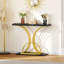 Console 39 po Bleckley avec plateau en faux marbre noir-1791611493